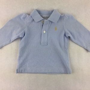 Children's Ralph Lauren Blue Cotton Shirt Size 6 M